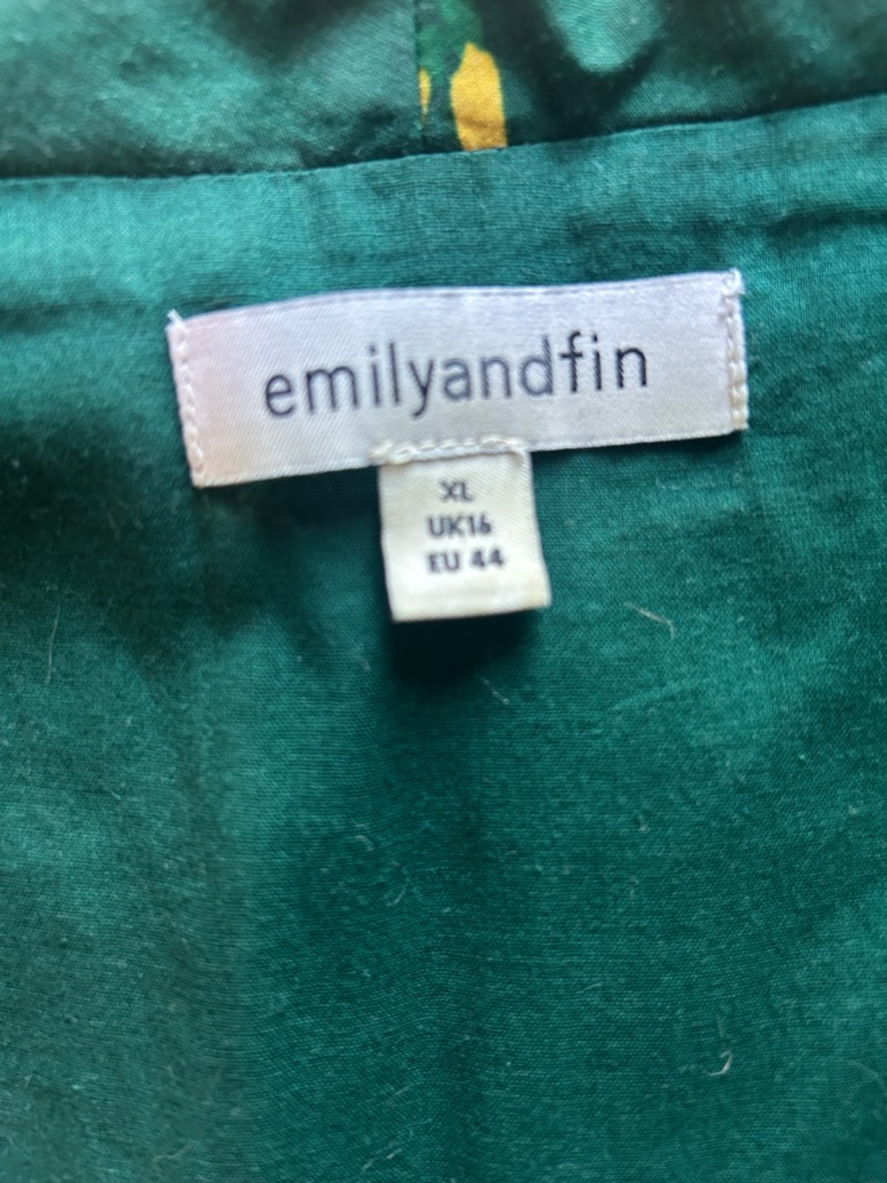 ModCloth Emily and Fin Green Floral Dress sz 12 UK16 - Picture 4 of 10